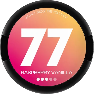 77 Nicotine Pouches Raspberry & Vanilla
