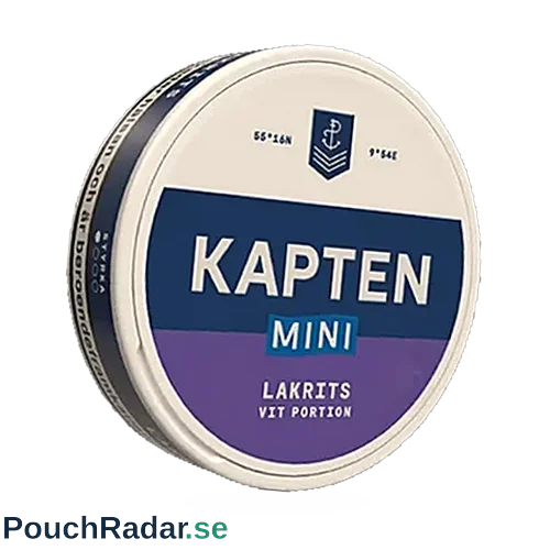Kapten Vit Lakrits Minisnus