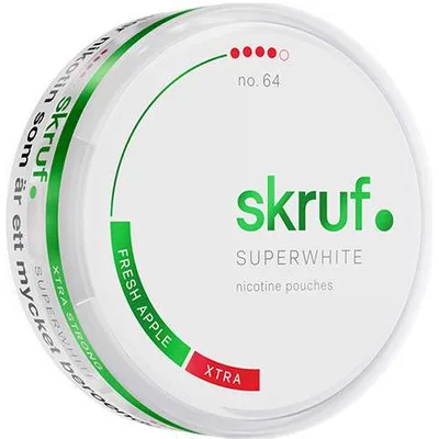 skruf SUPERWHITE no 64 Fresh Apple Extra Strong