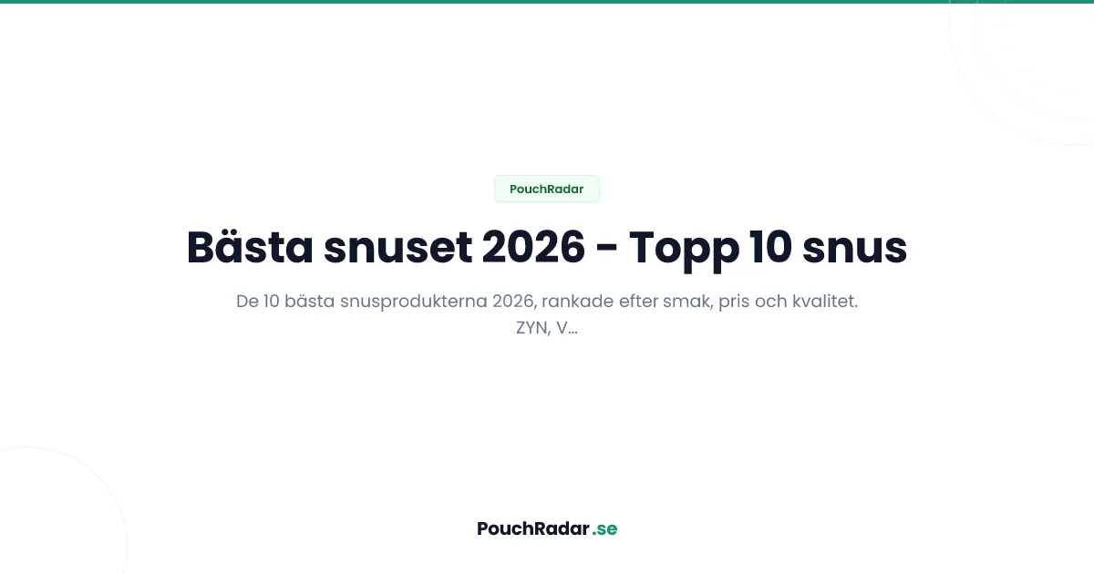 Bästa snuset 2026: Topp 10 snus i test