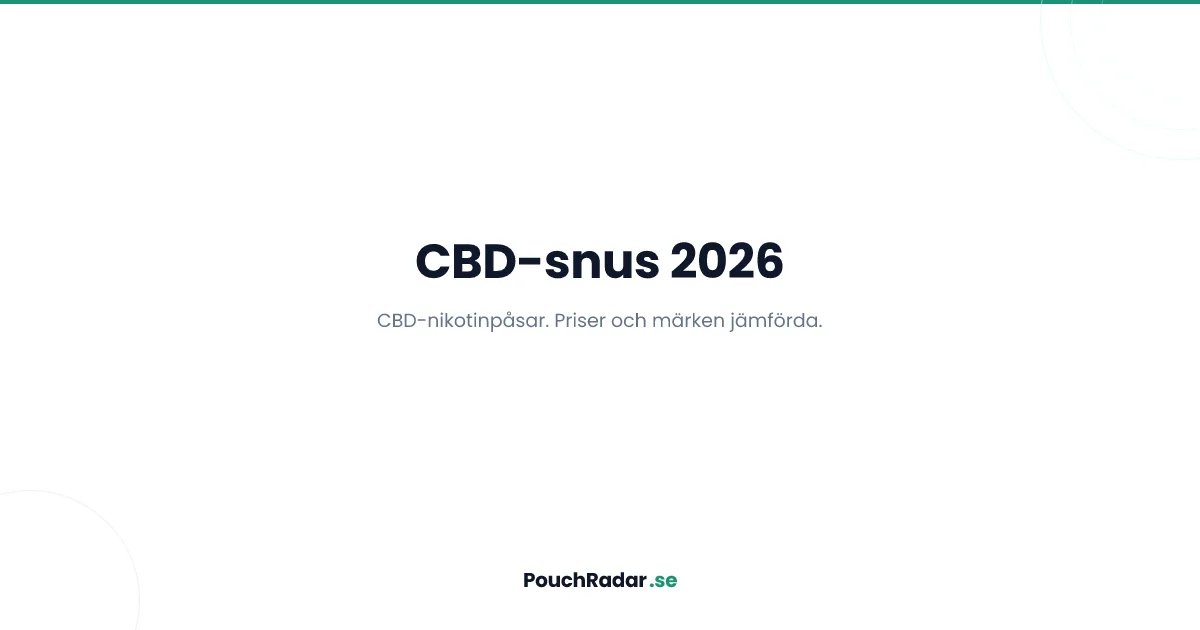 CBD-påsar - jämför aktuella produkter