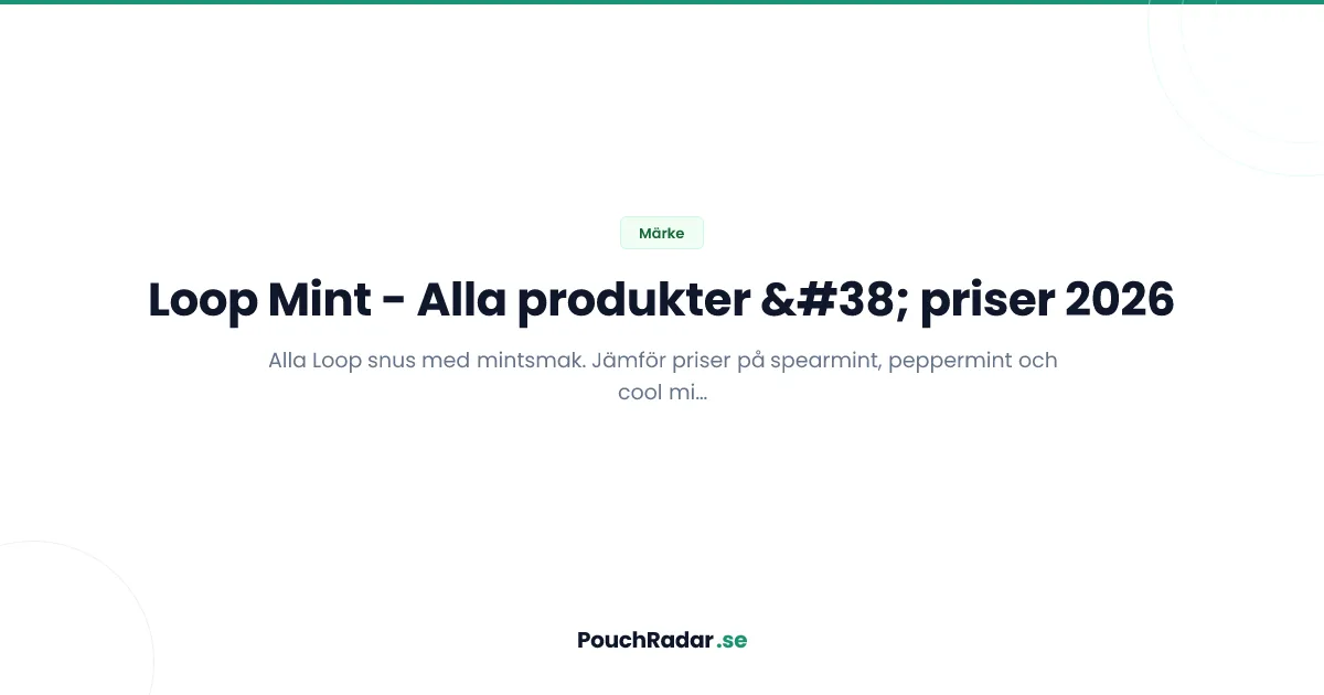 Loop Mint - hitta billigaste mintsmak och alla varianter