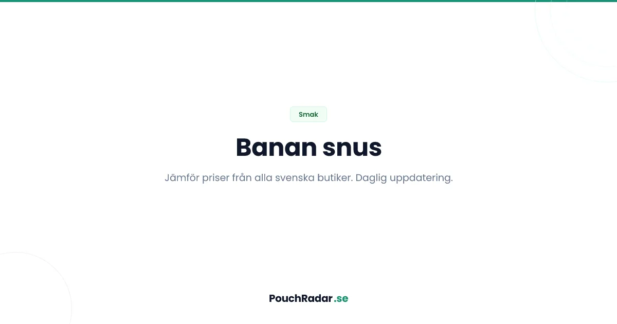 Banan snus