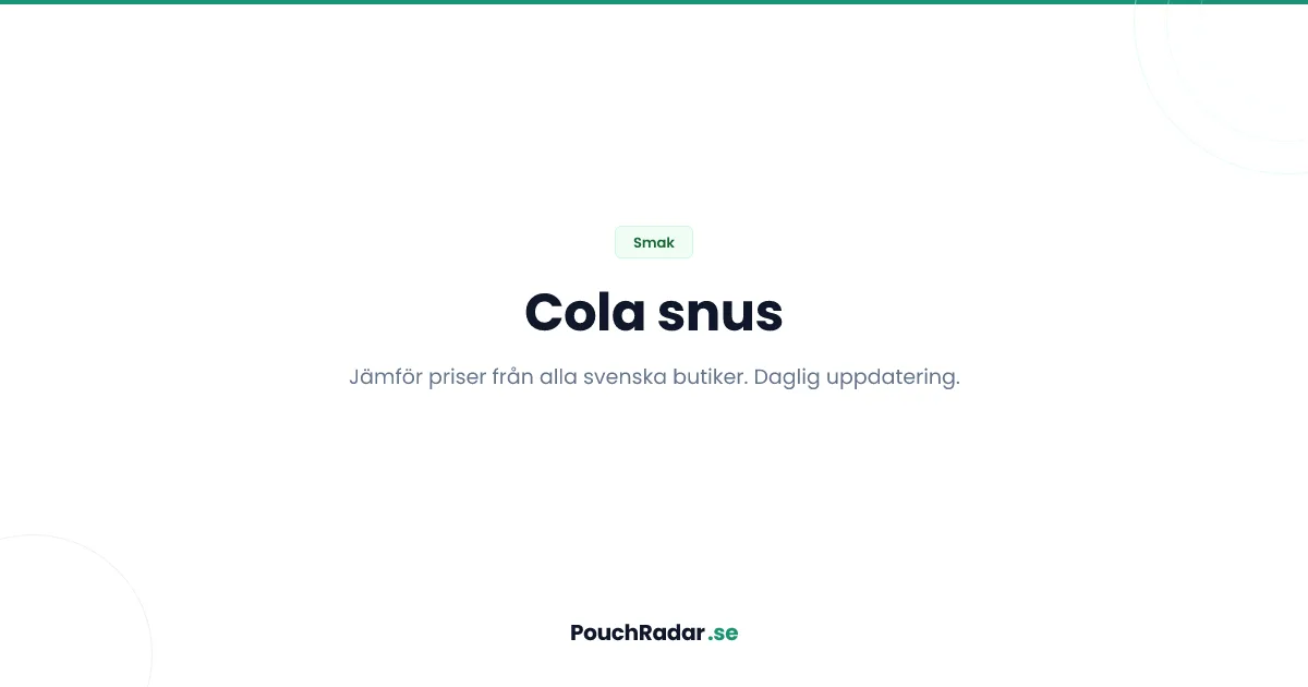 Cola snus