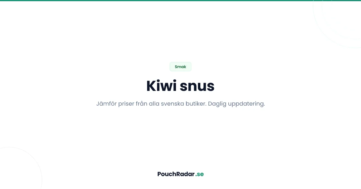 Kiwi snus