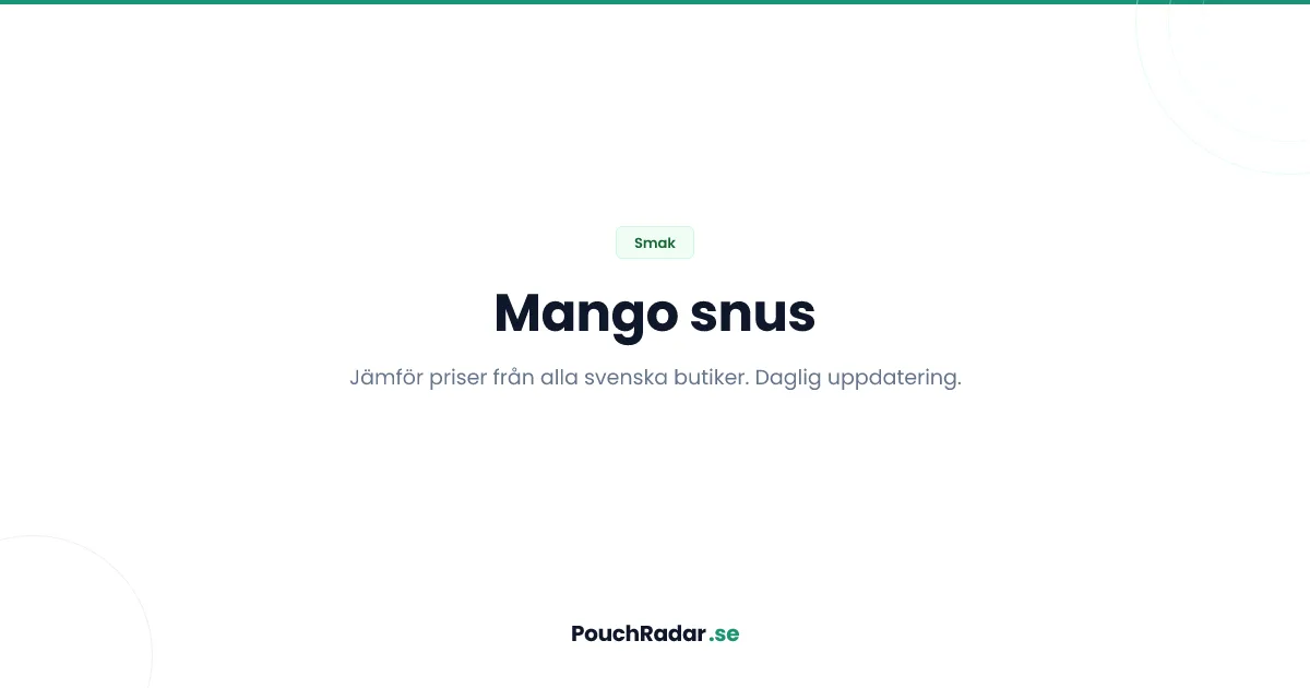 Mango snus