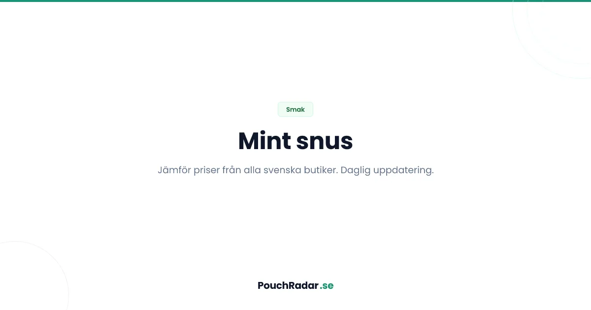 Mint snus