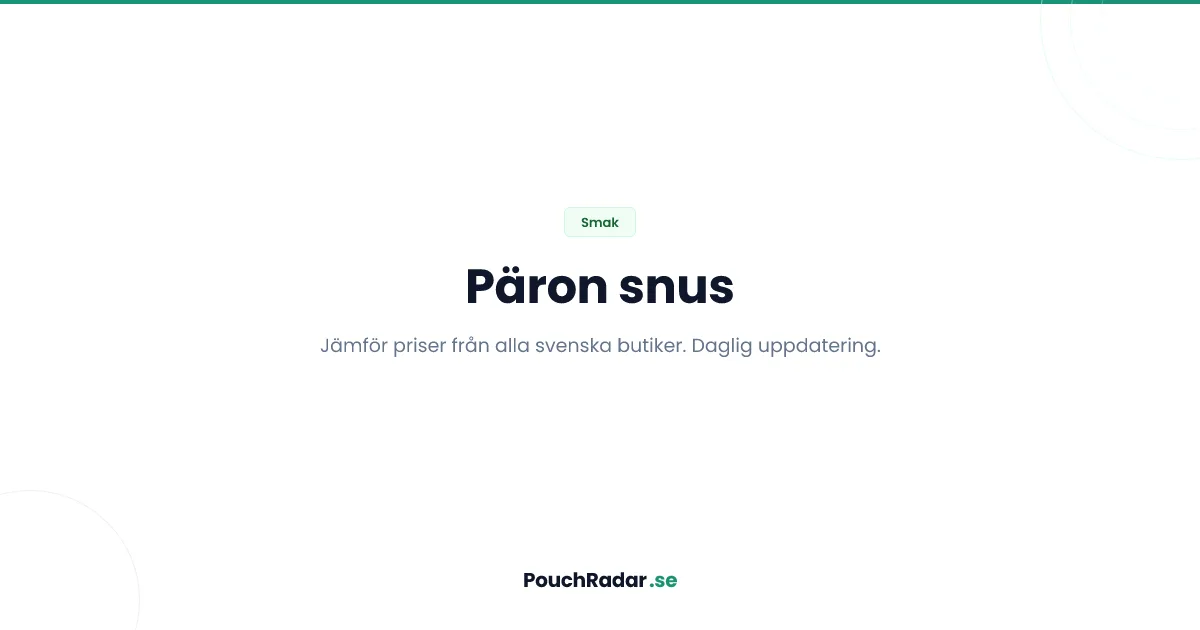 Päron snus