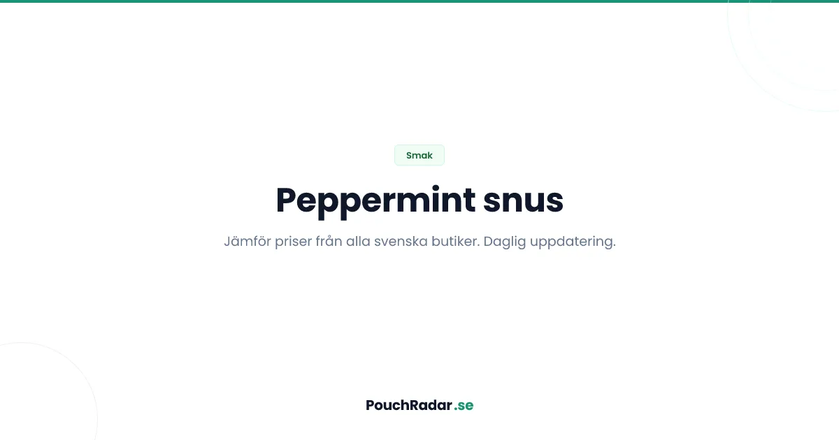 Peppermint snus