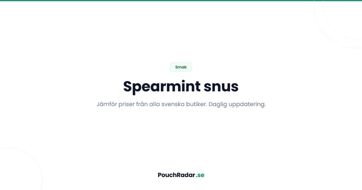 Spearmint snus