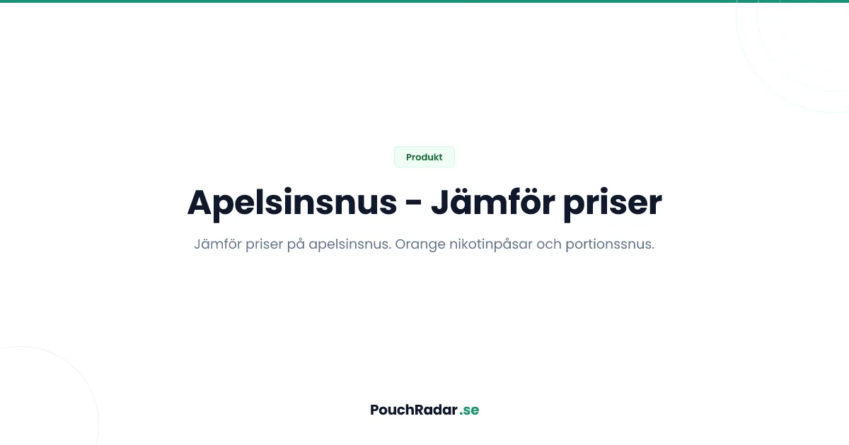 Apelsinsnus — Jämför priser