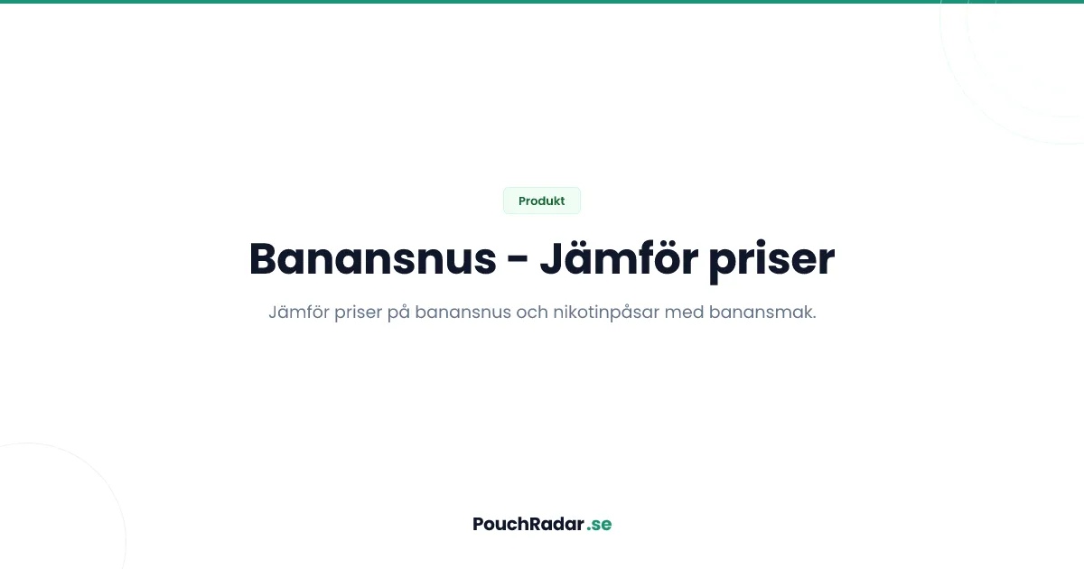 Banansnus — Jämför priser