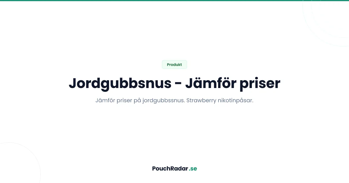 Jordgubbssnus — Jämför priser