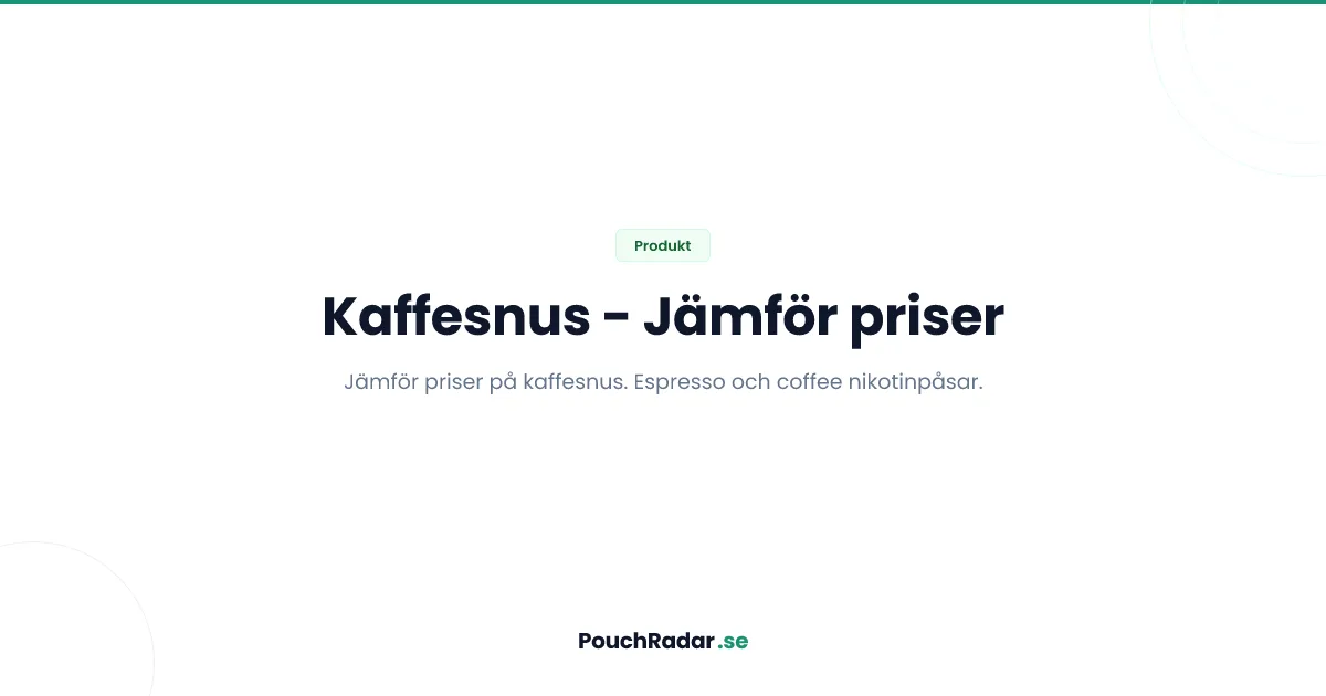 Kaffesnus — Jämför priser