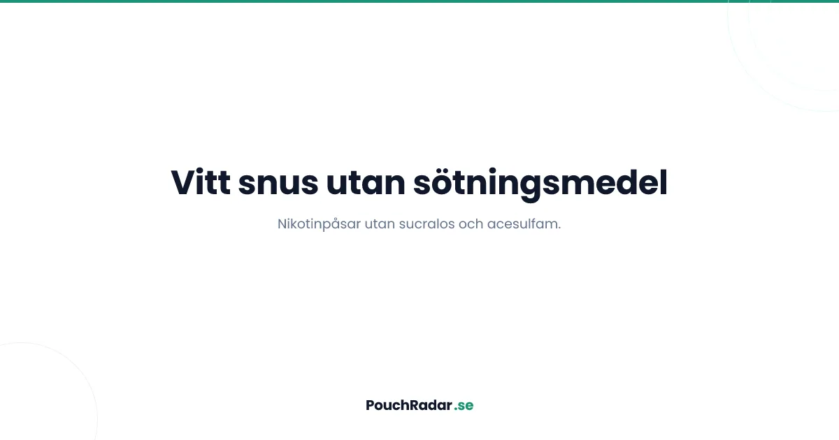 Snus utan sötningsmedel - Jämför priser